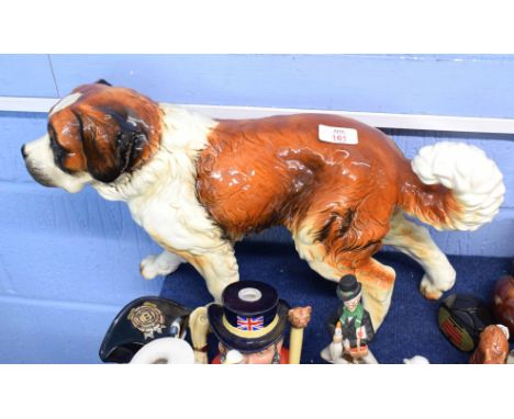 Large model of a St Bernard dog stamped Goebel West Germany