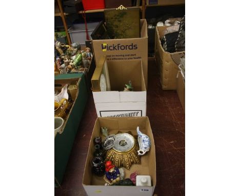 Three boxes, barometer, invalid feeder etc.