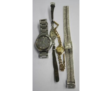 Gold ladies watch, gents Tissot etc.