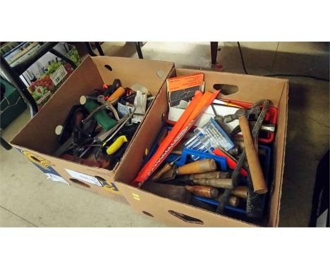 Two trays containing tools