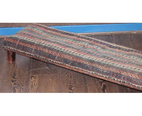 CARPET UPHOLSTERED FOOTSTOOL
on bracket feet