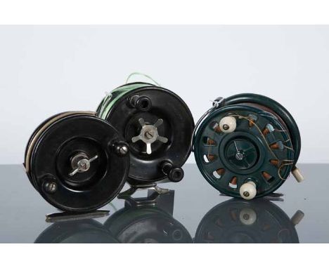 ALLCOCK AERIALITE BAKELITE FISHING REEL
Alvery 456A reel and one other