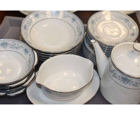 LARGE NORITAKE BLUE HILL TEA SERVICE PAT. 2482
with over sixty pieces, including six tea cups and saucers, tea and coffee pot