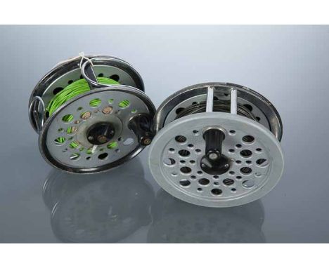 SHAKESPEARE 'BEAULITE' SALMON REEL 
along with a J.W Young 'Beaudex' salmon reel