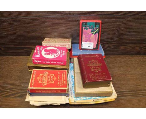 LOT OF PLAYING CARDS, POSTCARDS AND OTHER COLLECTABLES
