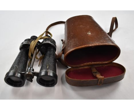 Pair of Barr &amp; Stroud 7x CF41 binoculars with broad arrow mark, serial number 38144, with leather case