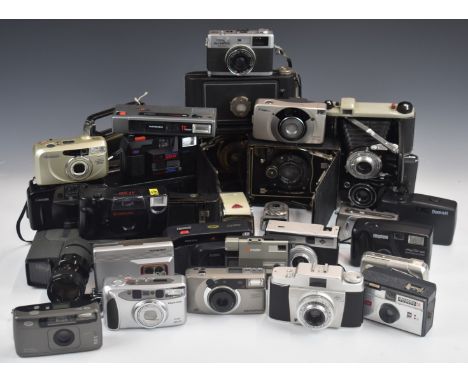 Collectable cameras and accessories to include, 3A autographic folding camera, Compur folding camera, Canon 8-2 cine camera, 