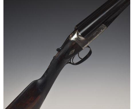 William Golden of Huddersfield Westley Richards patent 12 bore side by side ejector shotgun with named locks and top plate, c