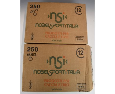 Five-hundred NSI Caccia OK 12 bore shotgun cartridges, all in original boxes.&nbsp;PLEASE NOTE THAT A VALID RELEVANT FIREARMS