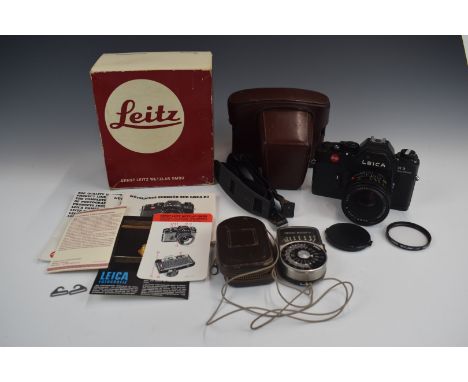 Leica R3 Electronic SLR camera, serial number 1477868 circa 1977 with Summicron - R&nbsp; 1:2/50mm&nbsp; lens, serial number 