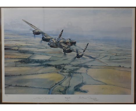 Robert Taylor signed limited edition 835/850 print 'Climbing Out', 46 x 63, in wooden frame
