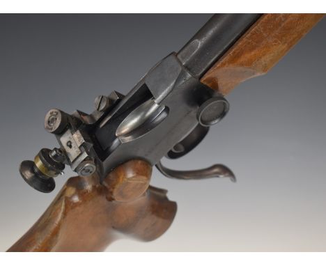BSA Martini International Mk2 .22 underlever-action target rifle with semi-pistol grip, raised cheek piece, adjustable Parker