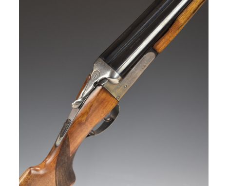 Zabala A-LP71 12 bore magnum side by side shotgun with engraved locks, underside, trigger guard, top plate, fences and thumb 