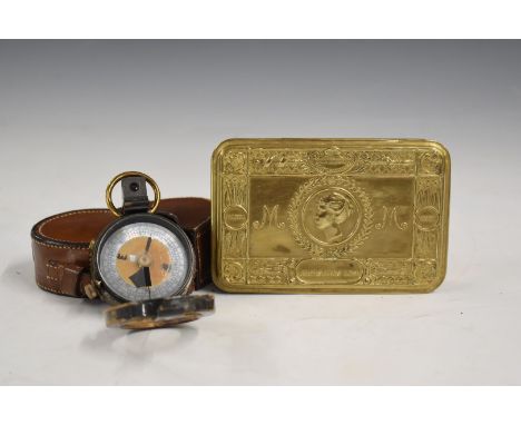 British Army WW1 marching&nbsp;compass MK V by Short &amp; Mason Ltd, London No254 dated 1904 with broad arrow, named to M Ma