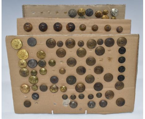 Collection of approximately one hundred and fifty uniform/livery buttons including Light Infantry, Canadian, Gloucestershire 