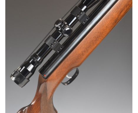 Weihrauch HW77K .22 air rifle with adjustable trigger, chequered semi-pistol grip, raised cheek piece and Crossbow 4x32 scope