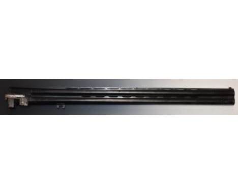A pair of Rizzini 12 bore over and under 26 inch shotgun barrels with vented top and central ribs, choked cylinder, serial nu