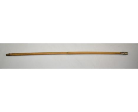 Royal Flying Corps cane / swagger stick, the white metal boss with RFC wings and brass finial, L68cm