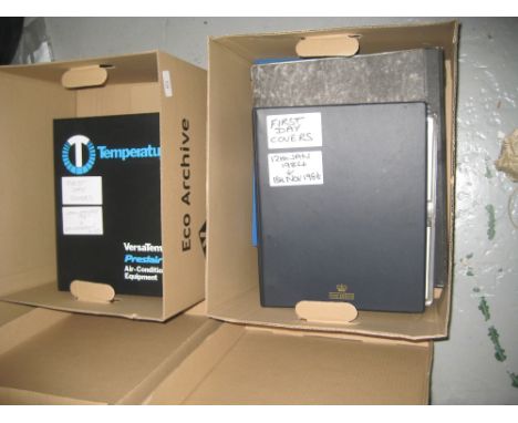 Two boxes containing a large collection of First Day postal covers from 1968 to 2001