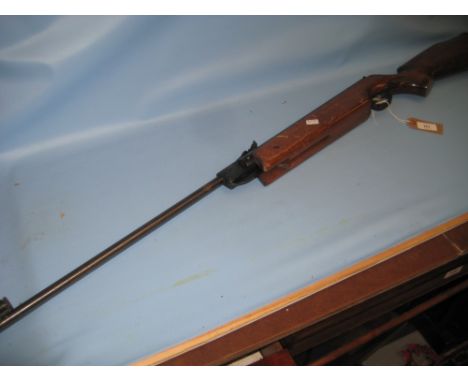 German made air rifle .55, model HW 80 with a mahogany stock