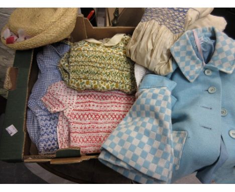 Box containing a quantity of various childrens vintage clothing
