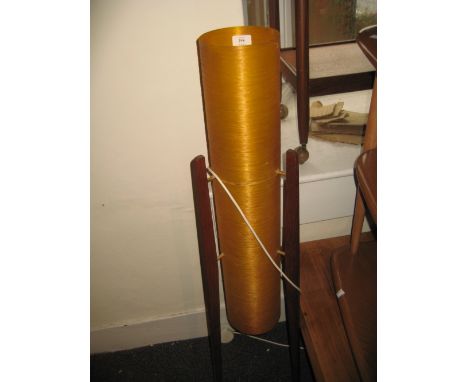 1960's Teak and orange Perspex floor standing lamp (a/f), a Samsung hi-fi with speakers and a Philips hi-fi with speakers