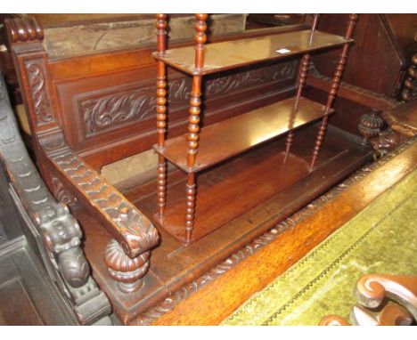 19th Century carved oak box seat hall bench