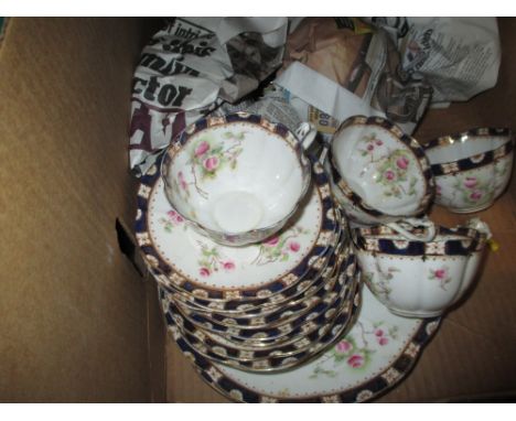 Court China tea service decorated with pink roses