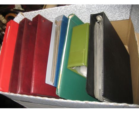 Box containing a quantity of albums of stamps and First Day covers
