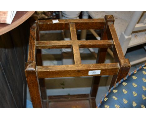 20th Century oak four division stick stand
