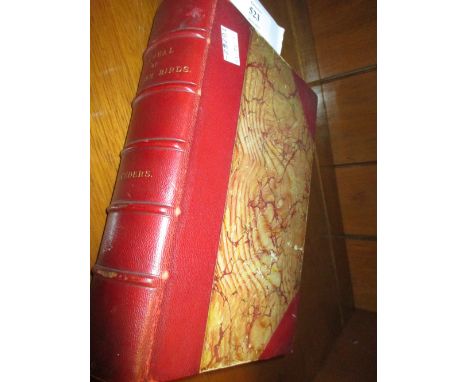 Part leather bound volume, ' An Illustrated Manual of British Birds ' by Howard Saunders, Second Edition revised and enlarged