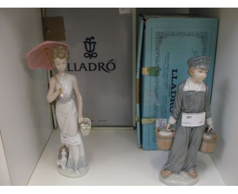 A boxed Lladro figure "Milk Boy" 4811