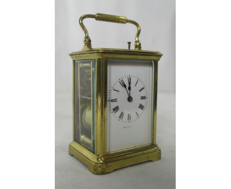 A French brass repeater carriage clock