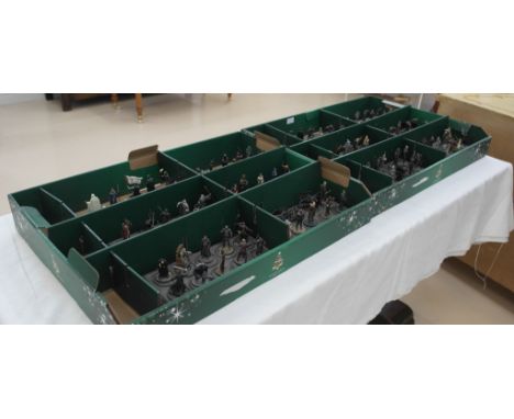 120 painted Lord of the Rings figures and bases; together with paperwork