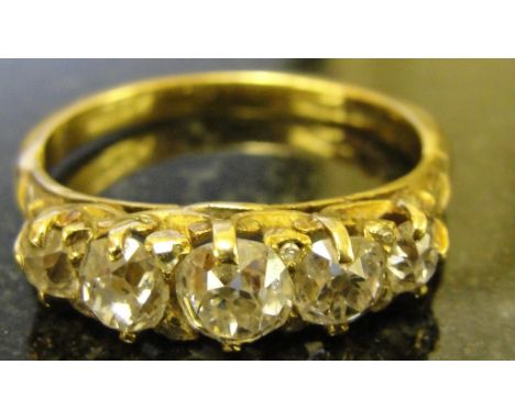 A Victorian 5-stone diamond ring