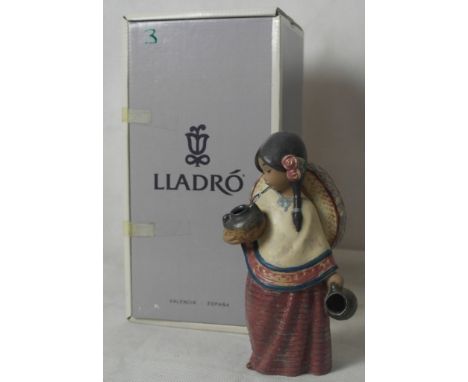 A boxed Lladro figure "Pepita with hat" 12140
