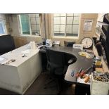 Contents of office incl. (4) Filing cabinets, (4) Office Chairs, (3) Desks. Incl. (3) High Back