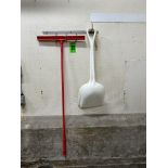 Lot of Cleaning Tools incl. 2 Squeegees, shovels, and racks