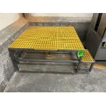 Stainless Steel Frame 1-step Platform w/ Grated Anti-Slip Flooring.  Approx 46"x58"x22"