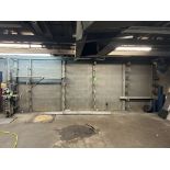 Artisanal Steel Parts Racking, 6 uprights, (4) w/ 7-levels, 3-5 bar slots