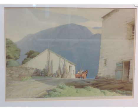 A Limited Edition print after William Heaton Cooper, A Lakeland Farm, signed