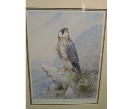 An oil painting, F Robinson, Freshwater fish, Loch Vrigall, August 10th 1897 and a Limited Edition print, after Beningfield, 