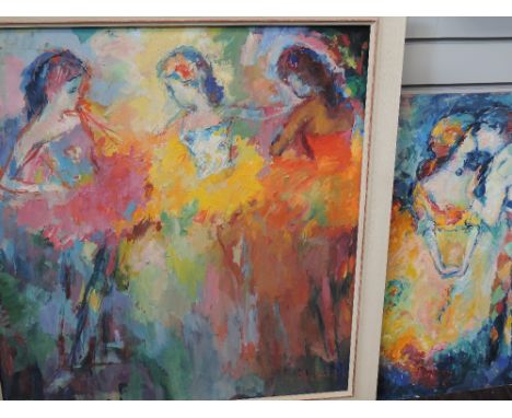 A selection of oil paintings, Willmas, young ladies, lovers, clown, portrait and horse, indistinctly signed