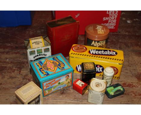 A selection of assorted of vintage tins 