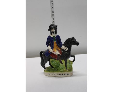 A vintage Dick Turpin flatback figure 