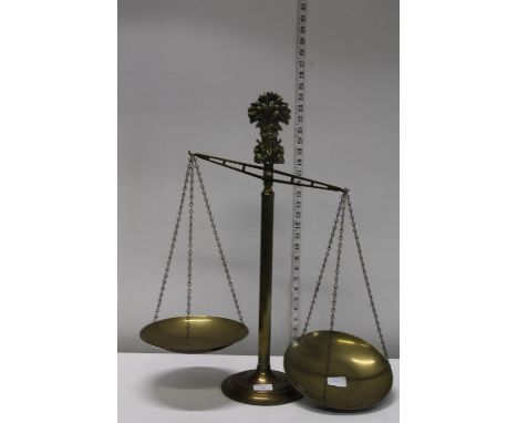 A large pair of vintage brass scales Postage unavailable 