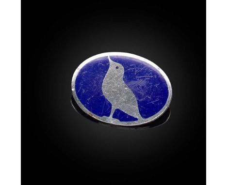 KOLOMAN MOSER (1868-1918) FOR WIENER WERKSTÄTTE BROOCH, CIRCA 1900 silver and enamel, stamped hallmarksDimensions:3.2cm acros