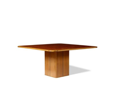 AFRA SCARPA (1937-2011) AND TOBIA SCARPA (B. 1935) FOR MAXALTO 'ARTONA' MODEL CENTRE TABLE, CIRCA 1975 walnut, burr walnut pa