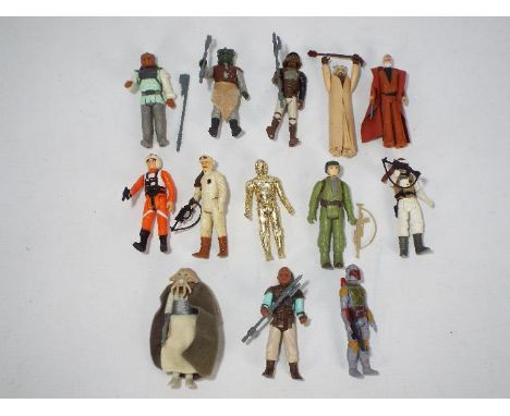 Star Wars, Kenner, Hasbro, LFL, CPG, GMFGI - A battalion of 13 loose vintage Star Wars figures many come with original weapon