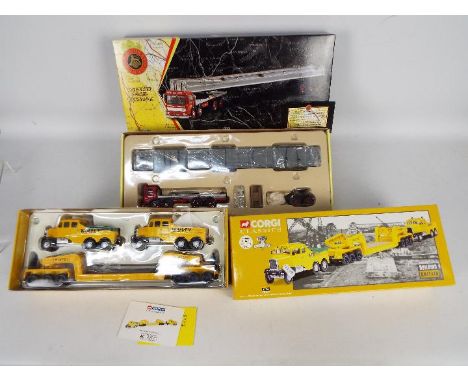 Corgi - Two boxed 1:50 scale diecast commercial vehicles from Corgi. Lot consists of CC10302 AEC Ergo 8 Wheel Platform Lorry,